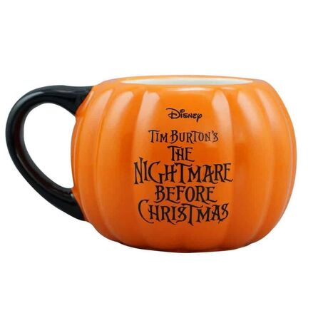 Nightmare Before Christmas Pumpkin Hand-Painted Mug Shaped