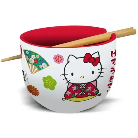 Sanrio Ramen Bowl with Chopsticks Hello Kitty Japan