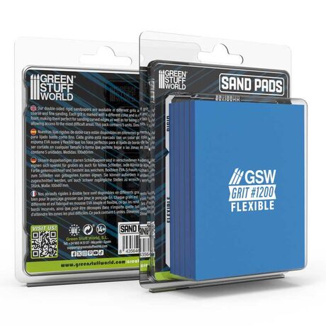 Flexible Sand Pads 100x80mm - 5mm - Grit #1200 Turquoise (5)