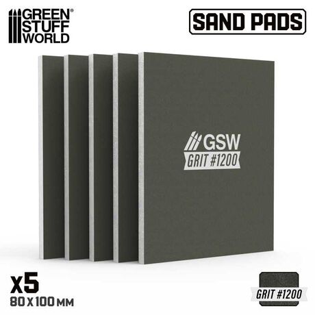 Rigid Sand Pads 100x80mm - 5mm - Grit #1200 (5)