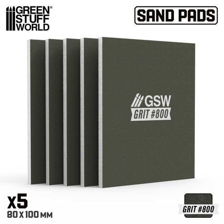 Rigid Sand Pads 100x80mm - 5mm - Grit #800 (5)