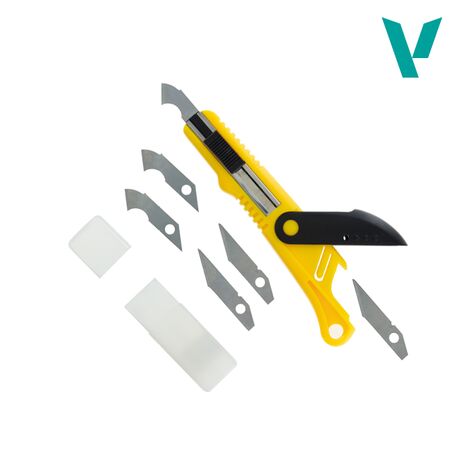 Plastic Cutter Scriber Tool & 5 Spare Blades
