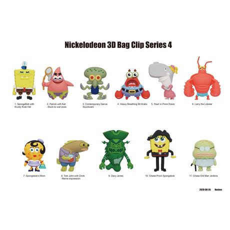Spongebob Nickelodeon Classics 3D Bag Clip Series 4