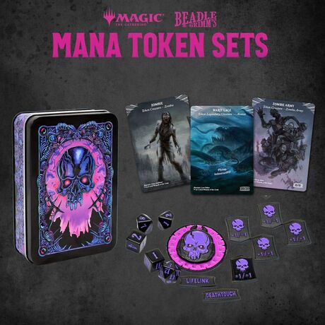 Magic the Gathering Black Mana Dice and Token Pack
