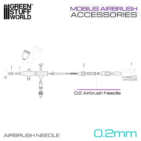 Airbrush Needle 0.2mm for Mobius Airbrush