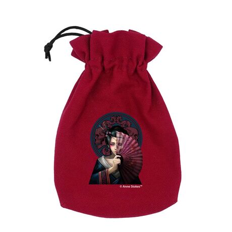 Anne Stokes Dice Pouch: Geisha Skull