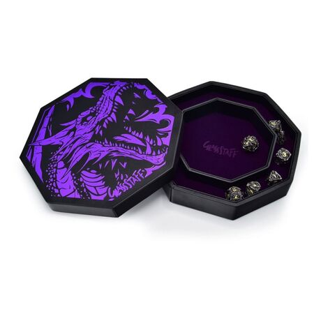 CritStones Arena Dice Tray Purple Dragon