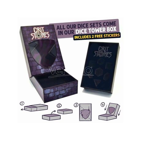 CritStones Liquid Core Dice Set Fantasia Fluid Electroplated