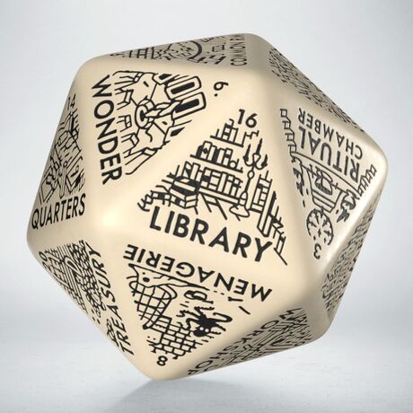 Dungeon Generator Die: Beige&Black