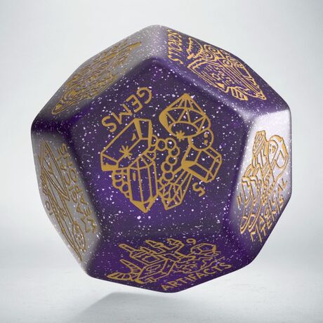 Treasure Generator Die: Shimmering Purple&Gold