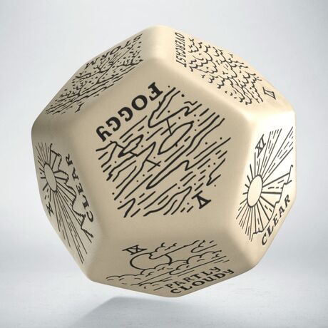Weather Generator Die: Beige&Black