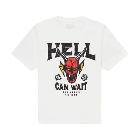 Stranger Things T-Shirt Hell Can Wait (white) L
