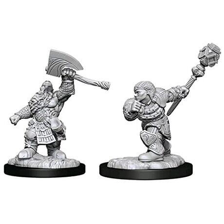 Dwarf Fighter & Dwarf Cleric - MTG Unpainted