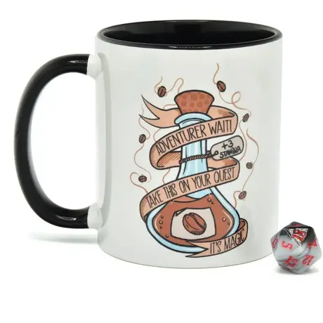 Glassstaff Gift Set Mug & Dice D20 Coffee Potion