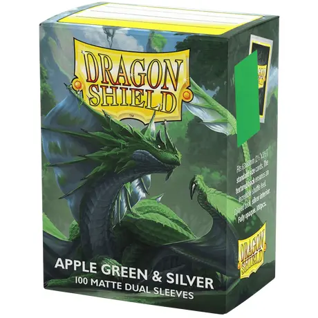 Dragon Shield Matte Dual Apple Green & Silver (100)