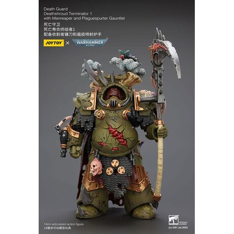 Death Guard Deathshroud Terminator 1 with Manreaper Action Figure 14cm 1/18