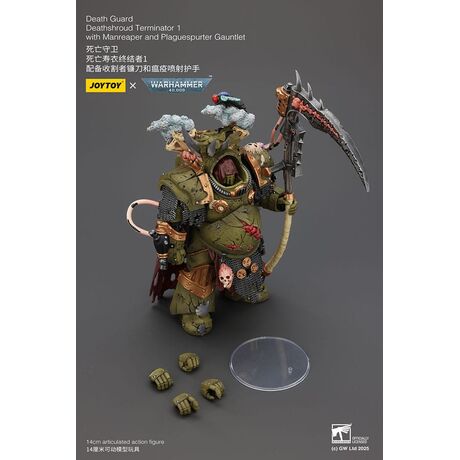 Death Guard Deathshroud Terminator 1 with Manreaper Action Figure 14cm 1/18