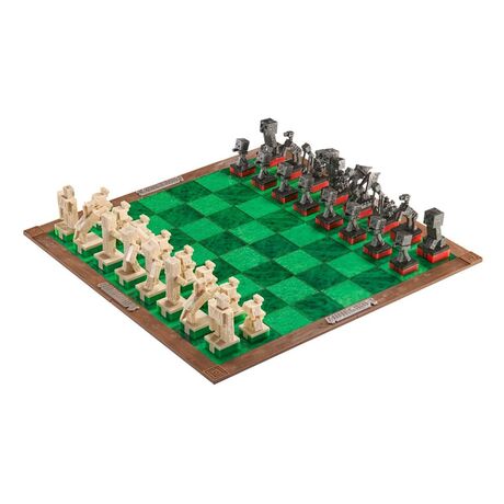 Minecraft Chess Set Overworld Heroes vs Hostile Mobs