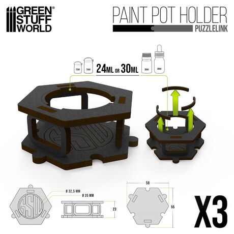 Paint Pot Holder (pack x3)