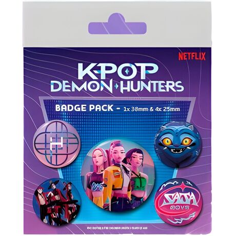 Kpop Demon Hunters Pin-Back Buttons 5-Pack