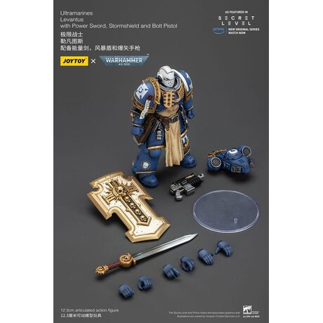 Ultramarines Levantus W. Power Sword & Storm Shield 13cm