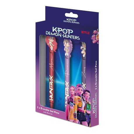 Kpop Demon Hunters Gel Pens 3-Pack Erasable