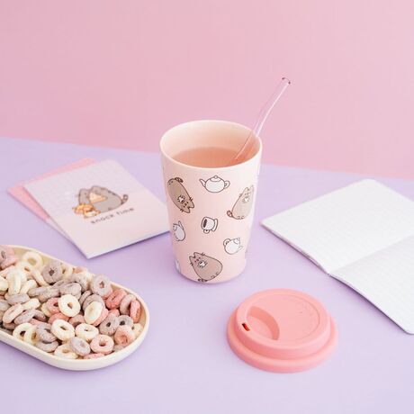 Pusheen Ceramic Mug with Lid 400 ml