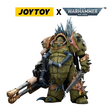 Death guard Blightlord Terminator 1 with Reaper Action Figure 1/18 14cm