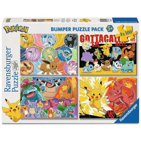 Pokemon Buddies - Pokemon Puzzle 4-Pack (4x100pcs)