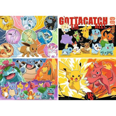 Pokemon Buddies - Pokemon Puzzle 4-Pack (4x100pcs)