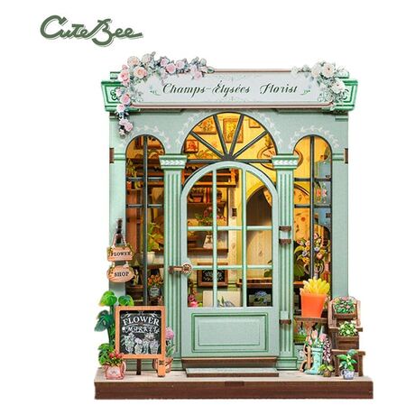 Miniature House Model Kit Champs-Elysees Florist 18 x 16 cm
