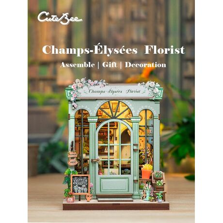 Miniature House Model Kit Champs-Elysees Florist 18 x 16 cm