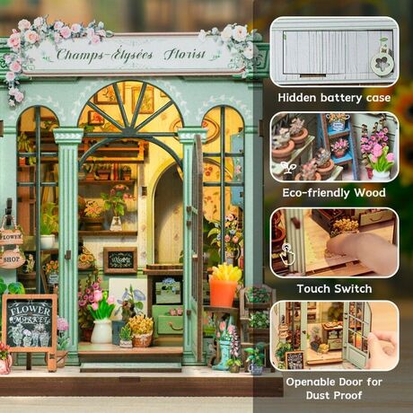 Miniature House Model Kit Champs-Elysees Florist 18 x 16 cm