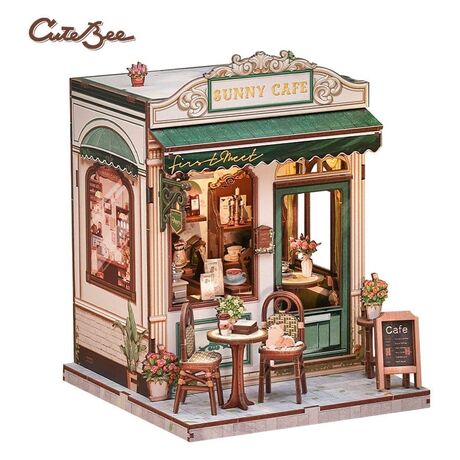 Miniature House Model Kit Sunny Cafe 20 x 16 cm