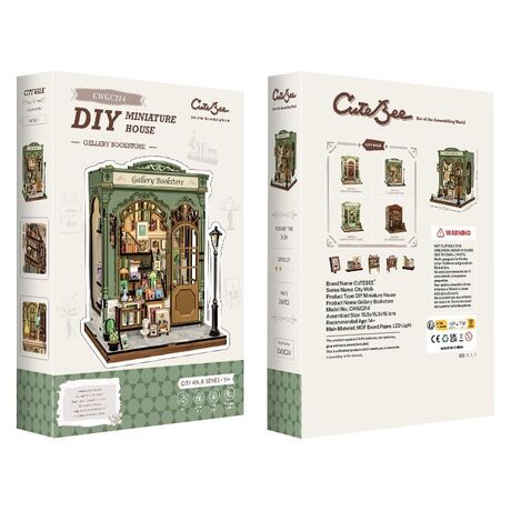 Miniature House Model Kit Gallery Bookstore 20 x 16 cm