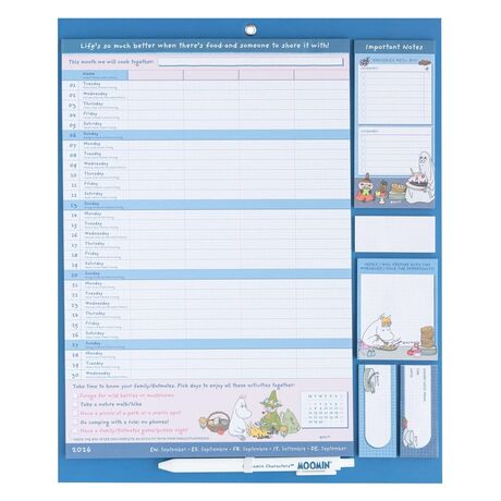 Moomin Magnetic Planner 2026/27 30 x 35 cm