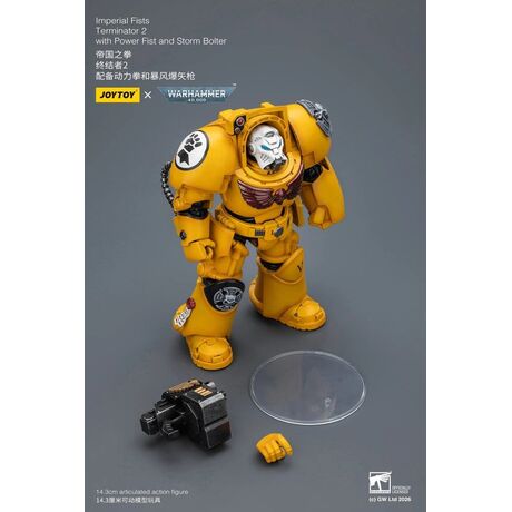 Imperial Fists Terminator 2 with Power Fist and Storm bolter Action Figure 14cm