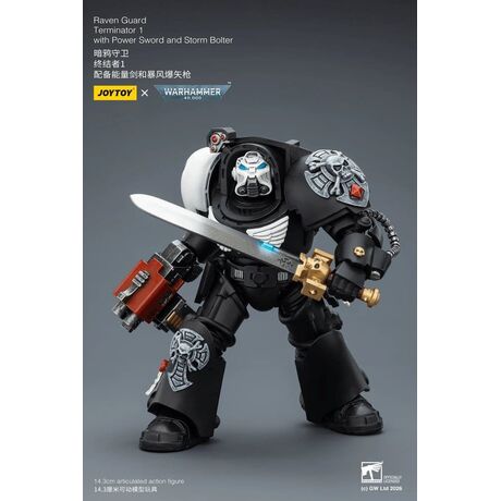 Raven Guard Terminator 1 with Power Sword and Storm Bolter Action Figure 14cm