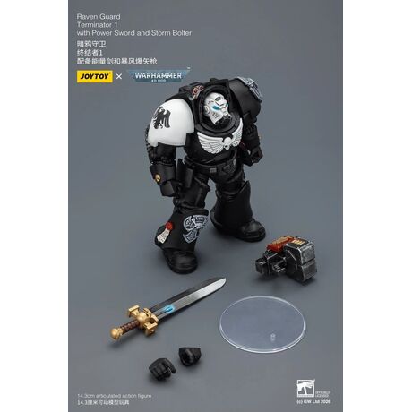 Raven Guard Terminator 1 with Power Sword and Storm Bolter Action Figure 14cm