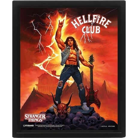 Stranger Things 4 3D Lenticular Poster Hellfire Tribute