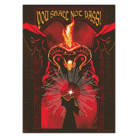 The Lord of the Rings Luminescent Poster Balrog 50 x 70 cm