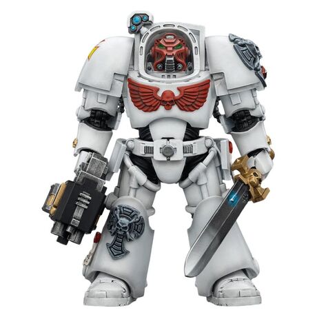 White Scars Terminator 1 with Power Sword and Storm Bolter Action Figure 14cm