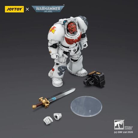 White Scars Terminator 1 with Power Sword and Storm Bolter Action Figure 14cm