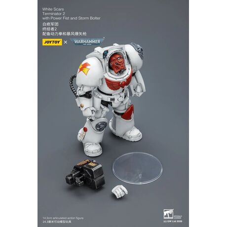 White Scars Terminator 2 with Power Fist and Storm bolter Action Figure 14cm