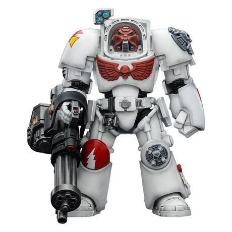 White Scars Terminator 3 with Power Fist and Assault Cannon Action Figure 14cm