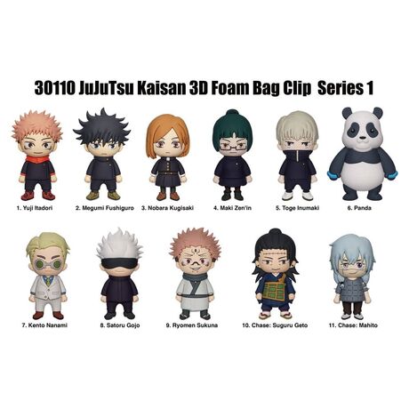 Jujutsu Kaisen 3D PVC Bag Clips Serie 1