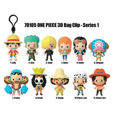 One Piece 3D PVC Bag Clip Series 1
