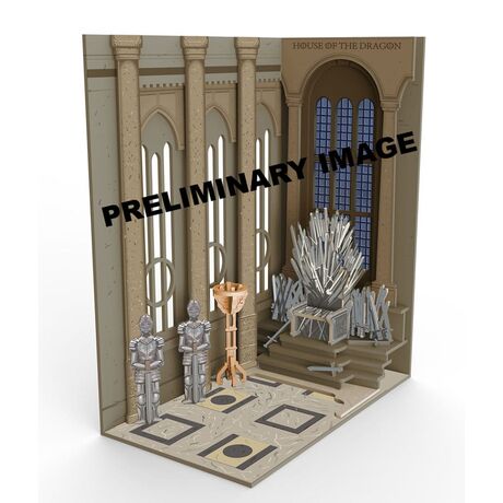 House of the Dragon Tiny Adventures Book Nook Mini Diorama Iron Throne 23 cm