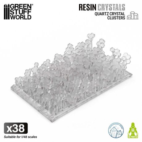 3D Printed - Quartz Crystal Clusters