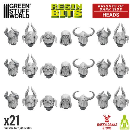 Knights of the Dark Side Heads - 3D Printed